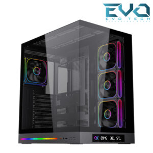 Xigmatek Cloud DGT Digital LCD 4 Fan ARGB PWM BTF Black Mid Tower Case