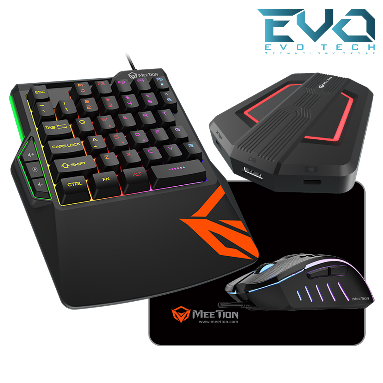 Meetion CO015 4 IN 1 Keyboard + Mouse + Adapter + Mouse Pad Console Gaming Combo Kits 1 Meetion CO015 4 IN 1 Keyboard + Mouse + Adapter + Mouse Pad Console Gaming Combo Kits