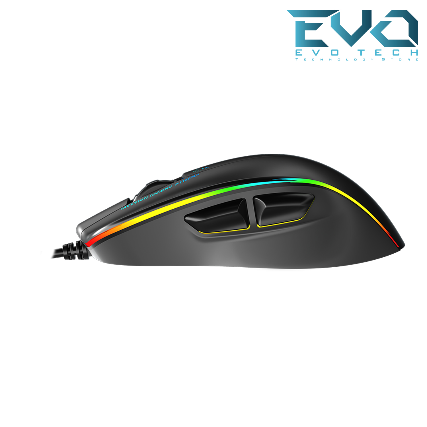Meetion GM23 2023 RGB Circulation Backlit Black Wired Gaming Mouse 2 Meetion GM23 2023 RGB Circulation Backlit Black Wired Gaming Mouse - Image 2