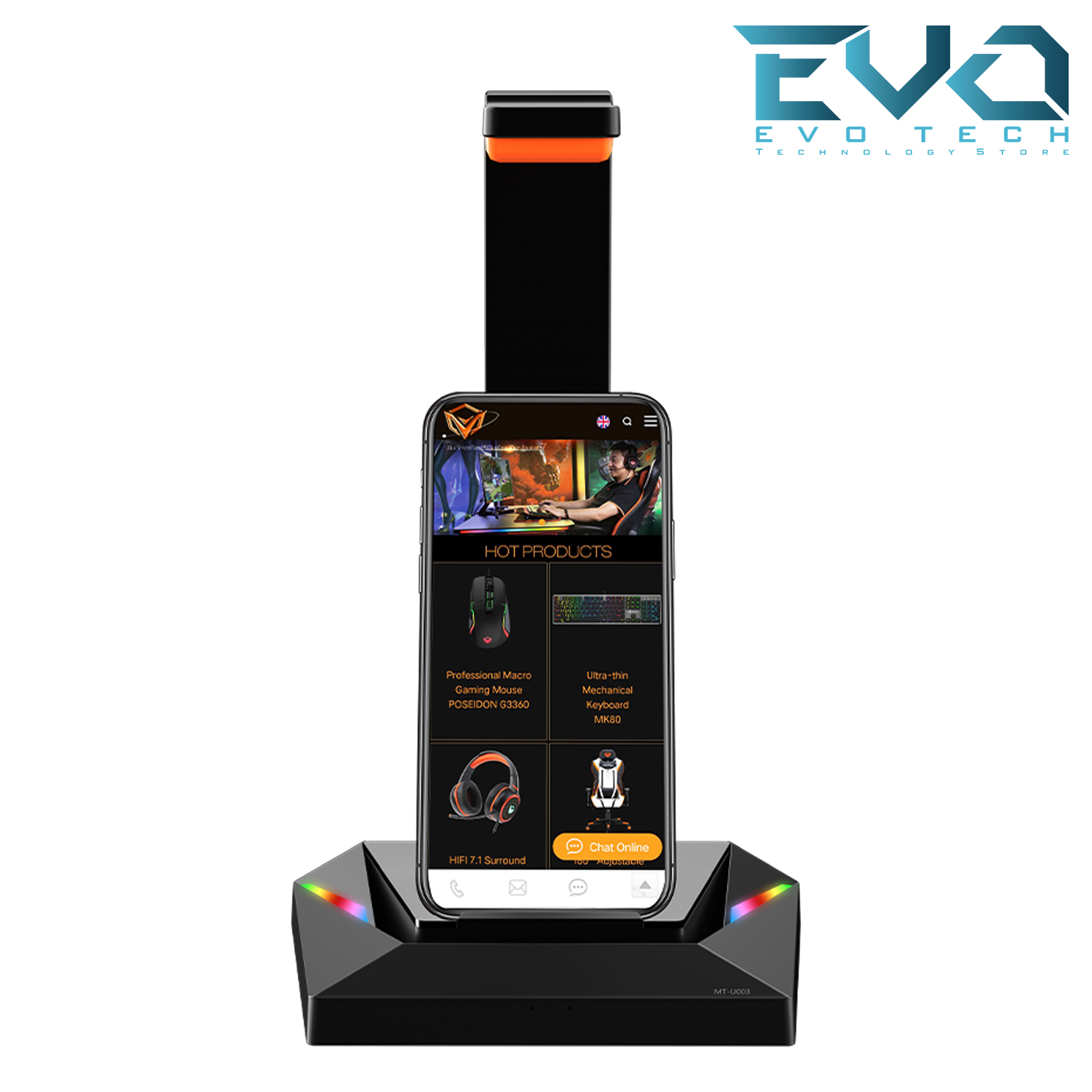 Meetion U003 LED Backlight Gaming Headset Stand 5 Meetion U003 LED Backlight Gaming Headset Stand - Image 5