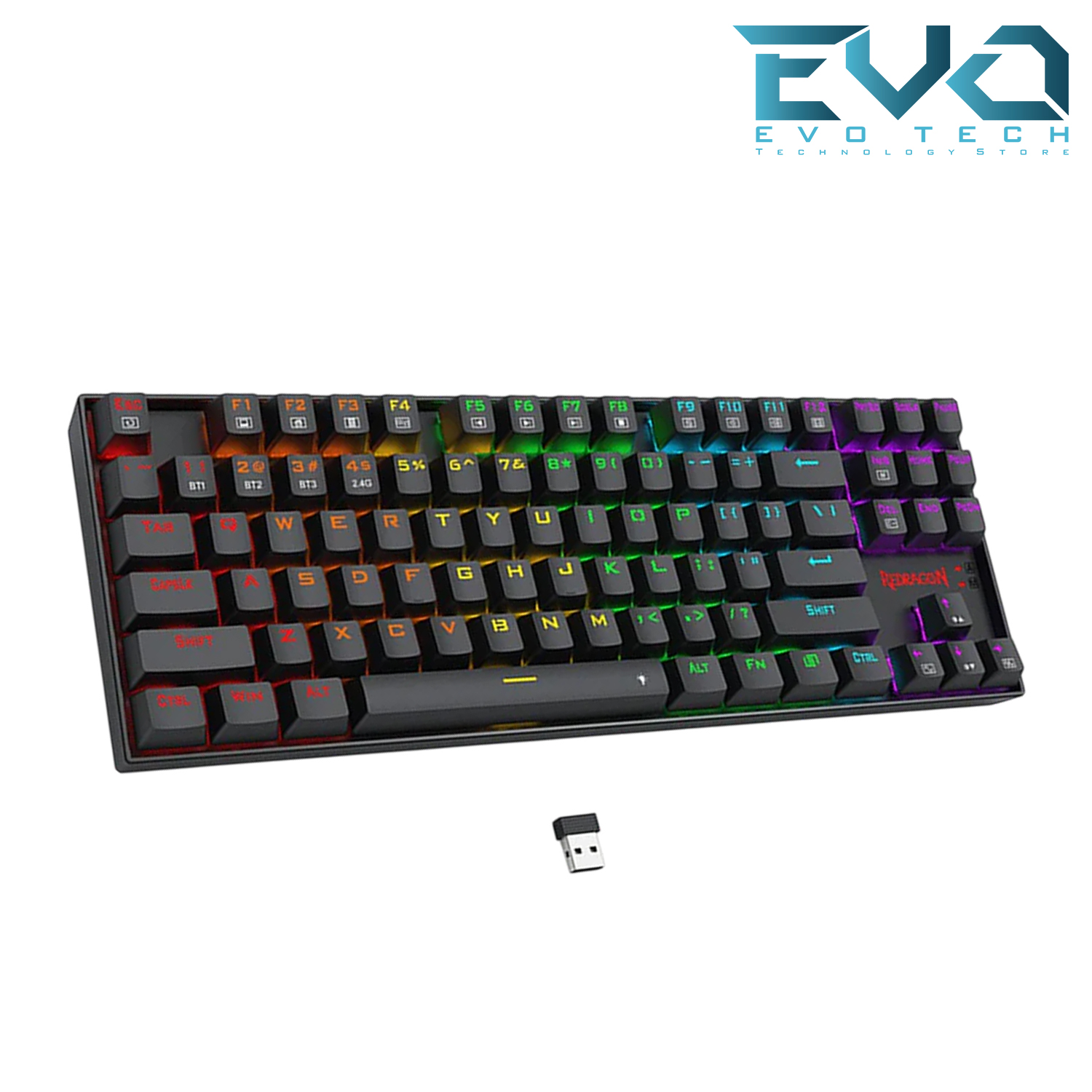 Redragon Kumara K552 KRS Mechanical Gaming Wireless Keyboard 3 Modes Hot Swappable Outemu Red Switches 2 Redragon Kumara K552 KRS Mechanical Gaming Wireless Keyboard 3 Modes Hot Swappable Outemu Red Switches - Image 2
