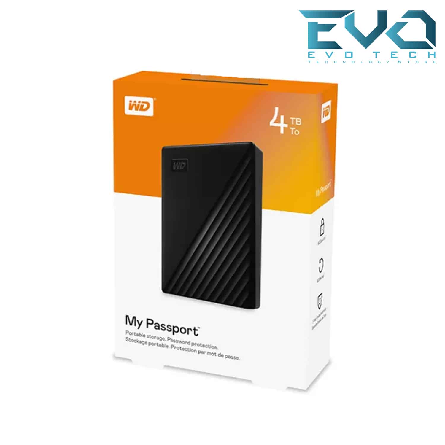 Western Digital WD My Passport 4TB Portable External Hard Drive USB 3.2