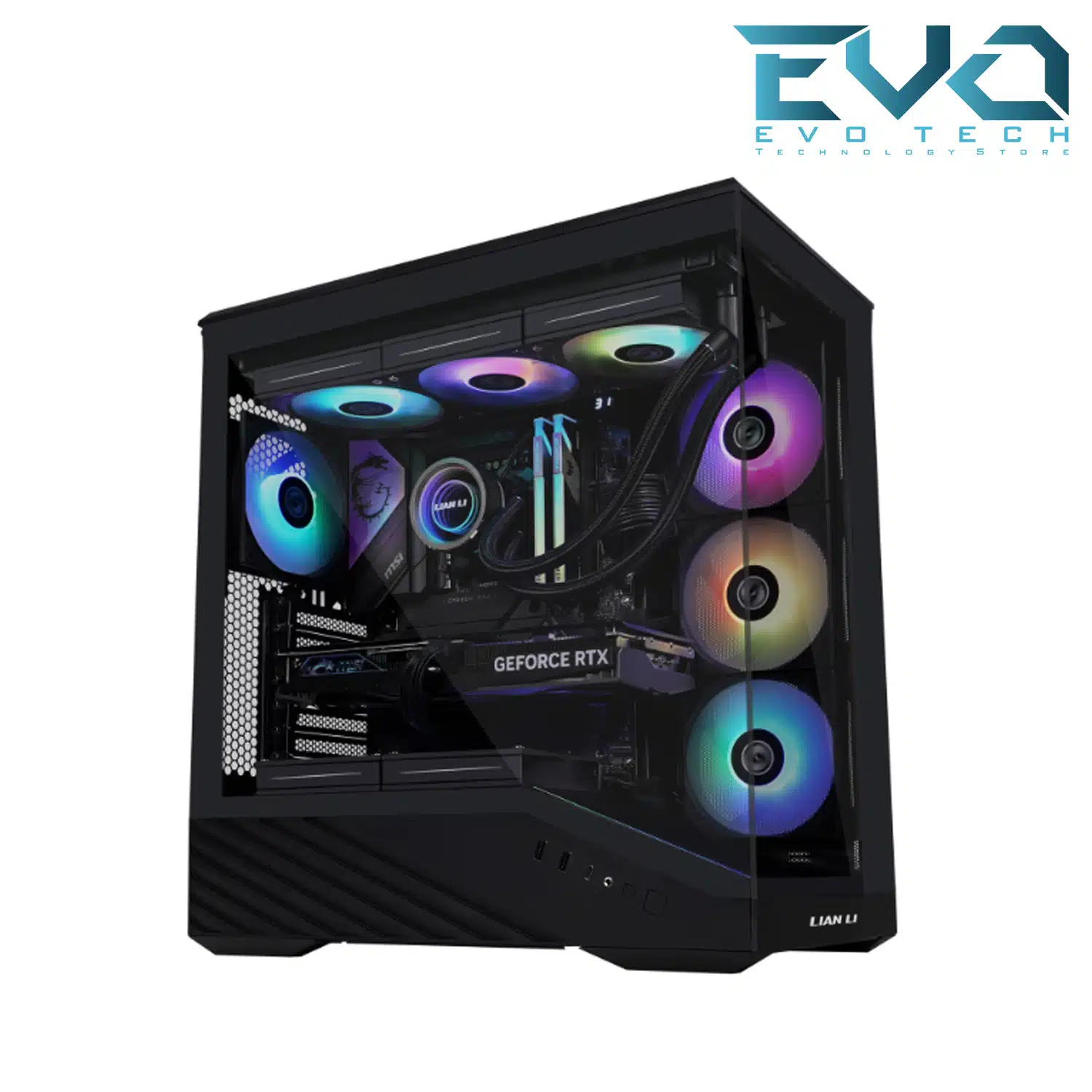 Lian Li Vector V100R Mini BTF Gaming Case with 4 ARGB Fans + RB750 750W 80+ Bronze ATX 3.1 Modular PSU Black 4 Lian Li Vector V100R Mini BTF Gaming Case with 4 ARGB Fans + RB750 750W 80+ Bronze ATX 3.1 Modular PSU Black - Image 4
