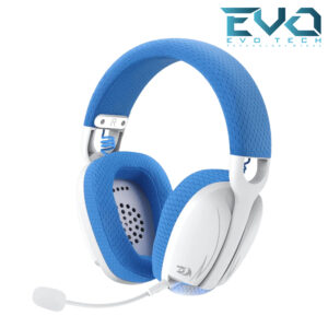 Redragon H878 SKULD PRO Tri-Mode Wireless Gaming Headset 7.1 Surround Sound – White/Blue