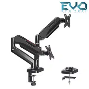 Redragon IVORY GMK915 Dual Monitor Mount Stand Gas Spring Adjustable Arms VESA 75/100mm 13–32 Inch