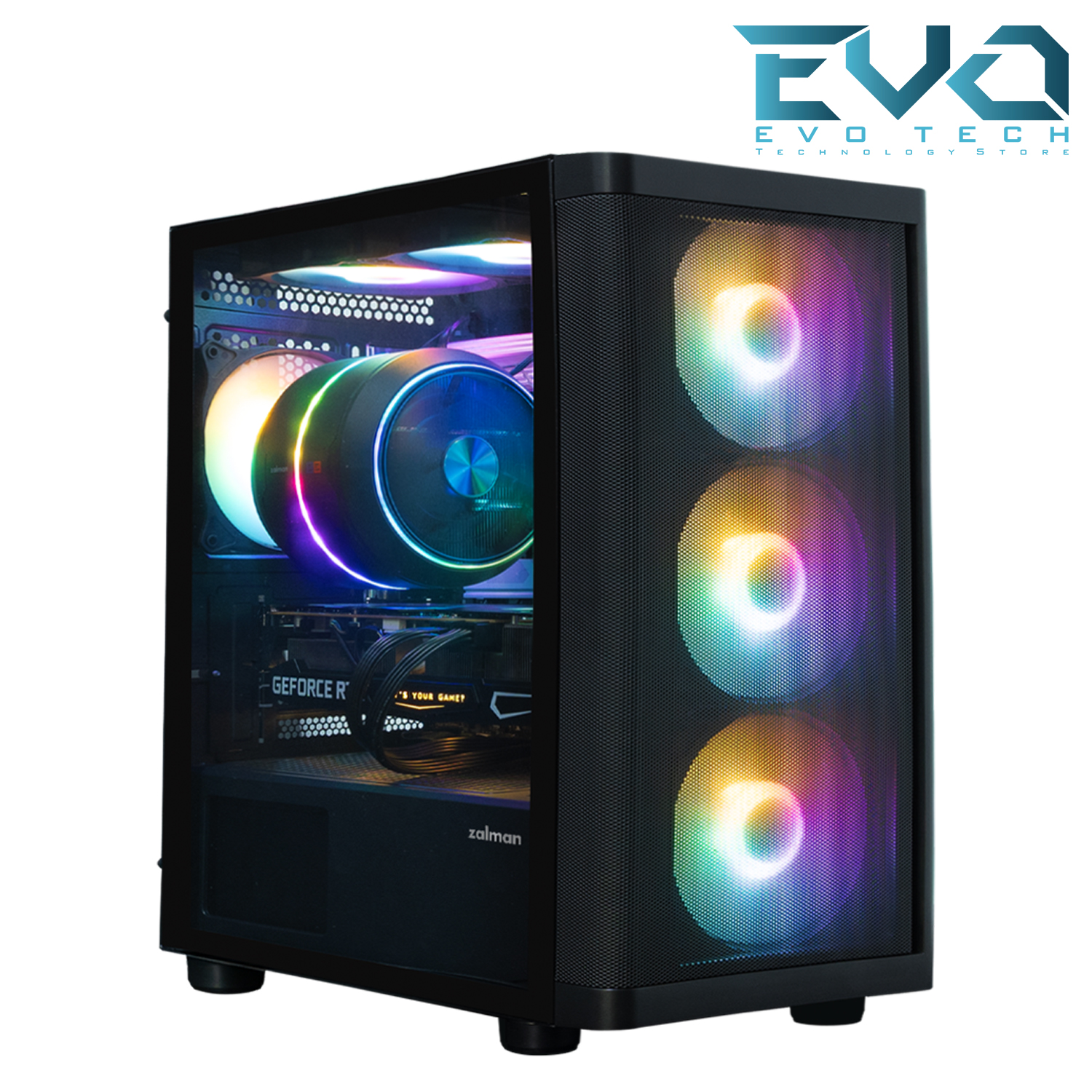 ZALMAN M4 SE Black PC Case 6 FAN FRGB Tempered Glass 1 ZALMAN M4 SE Black PC Case 6 FAN FRGB Tempered Glass