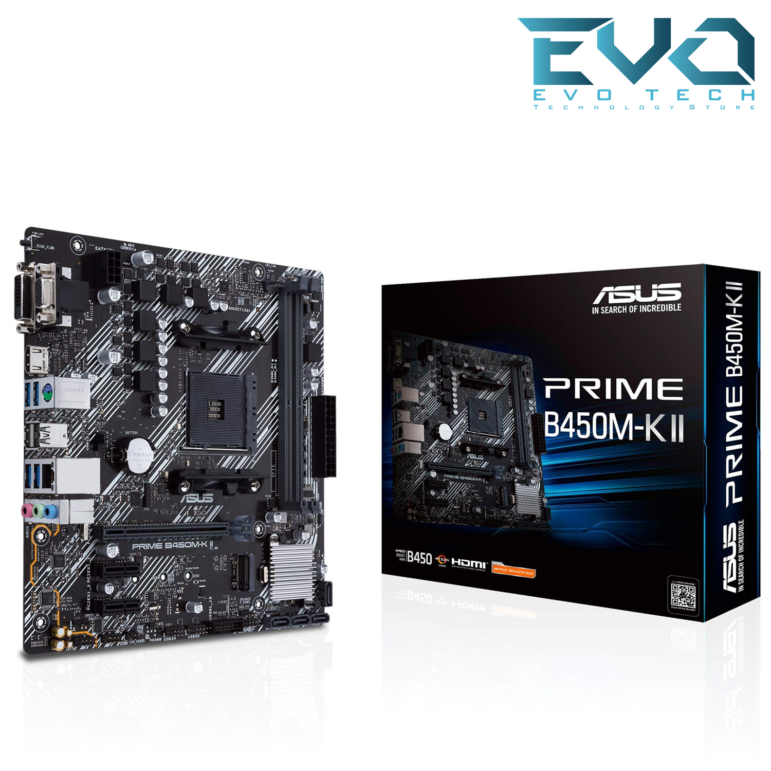ASUS Prime B450M-K II DDR4 Motherboard AM4 1 ASUS Prime B450M-K II DDR4 Motherboard AM4