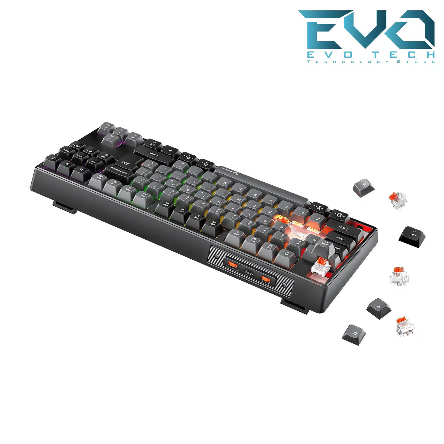 Meetion MK14 TKL RGB Hot-Swappable 3-Mode Rechargeable Mechanical Keyboard 3 Meetion MK14 TKL RGB Hot-Swappable 3-Mode Rechargeable Mechanical Keyboard - Image 3