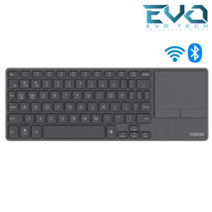 Rapoo E900T Wireless Keyboard with Touchpad – 73 Keys, Tri-Mode Connectivity, 3.9 mm, Black